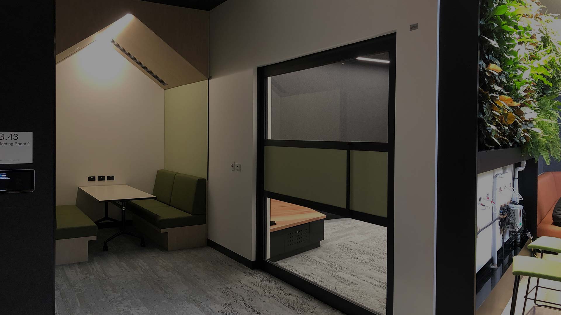 image of acoustic sliding doors installed at a university