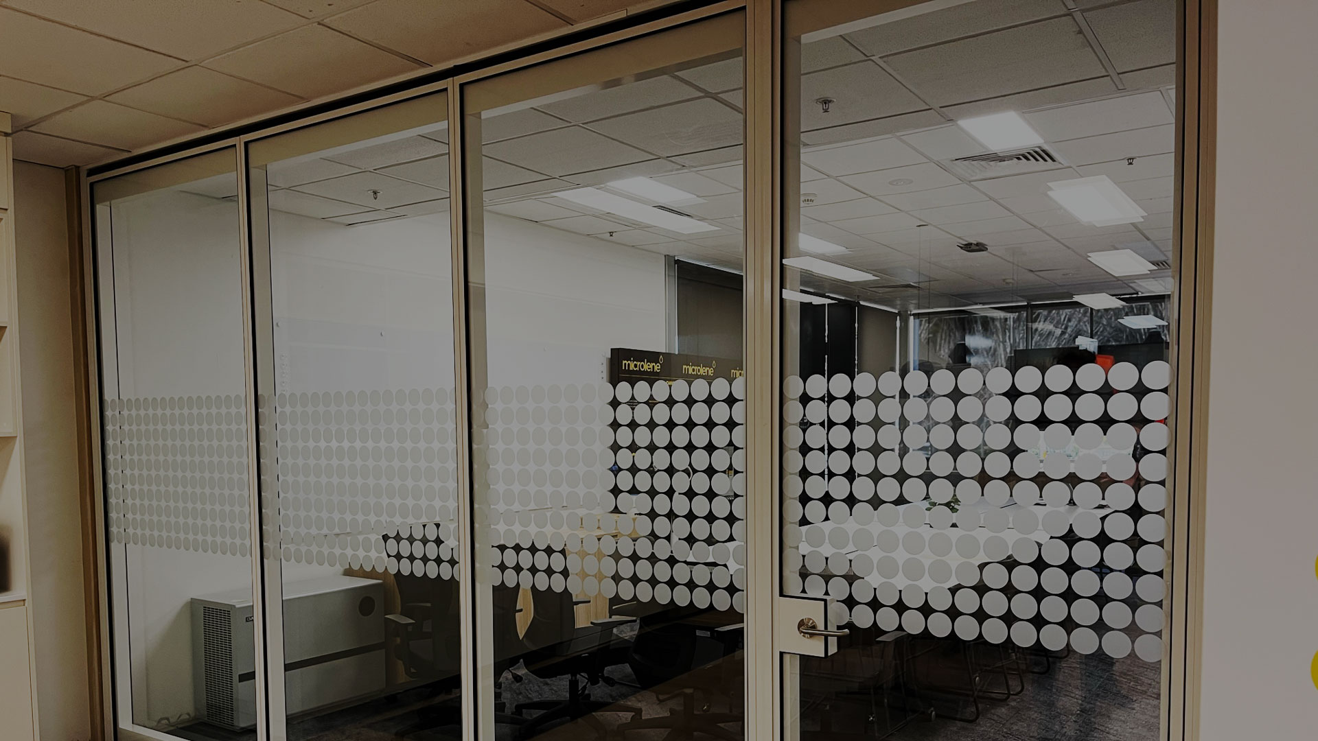 commercial fitout with Optica glazed operable wall