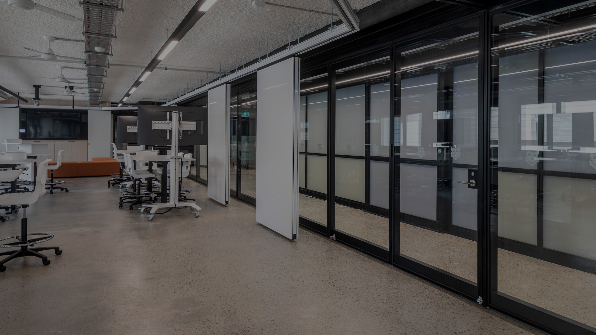 flexible learning space created with agile panels