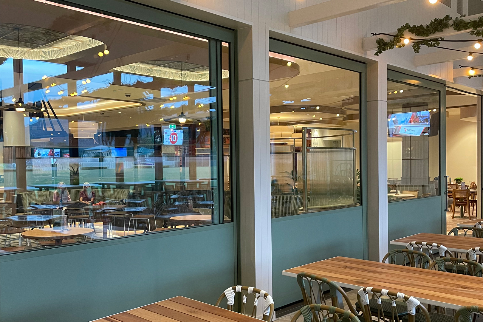 glazed acoustic slider for community sporting club