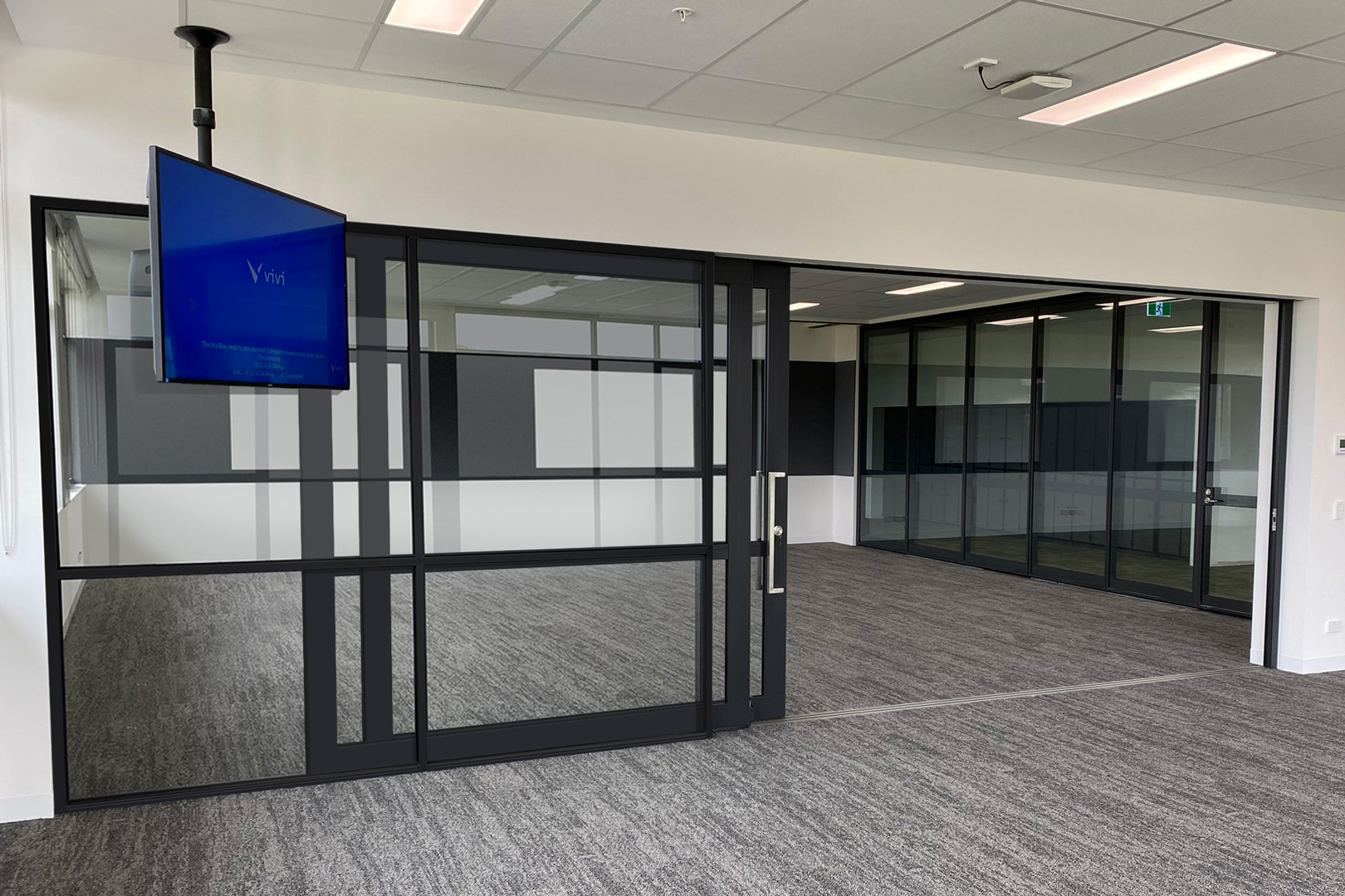 bottom rolling acoustic sliding door system