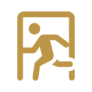 icon representing unobstructed entrance and exit